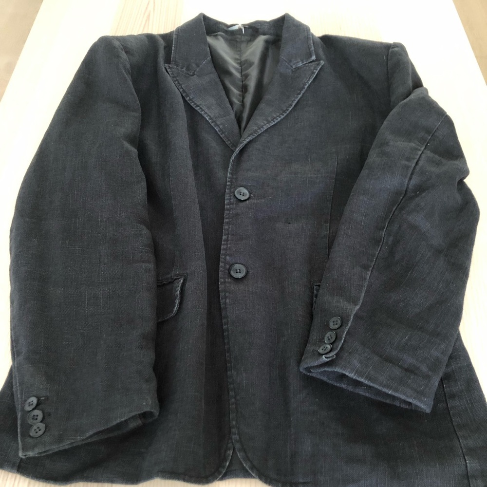 Navy Linen blazer
